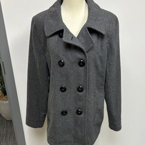 Old Navy Charcoal Double-Breasted Pea Coat